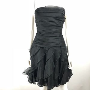 Tadashi Shoji Petites Strapless Dress Ruffled NWOT